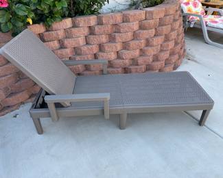 New adjustable patio lounger that we took out of the box and put together for you