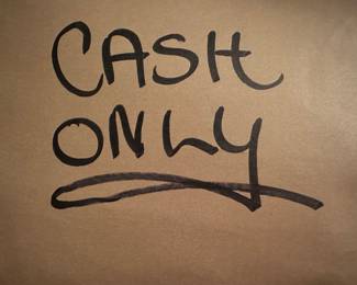 Lousy reception so this works best no Venmo sorry just the green please come prepared. You’ll get on your way so much faster this way thank you.