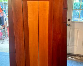 Signed Custom-made mahogany Egyptian style cabinet