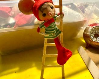 Topo Gigio Mouse on Ladder