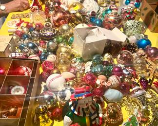 Christmas ornaments and vintage balls
