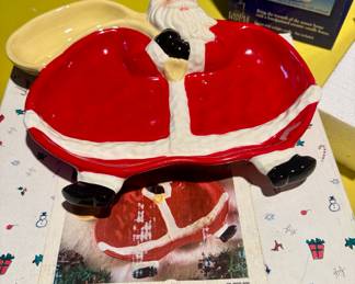 Vintage Santa Cookie Platter