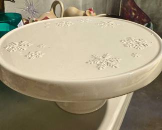 Ceramic Snowflake Platter