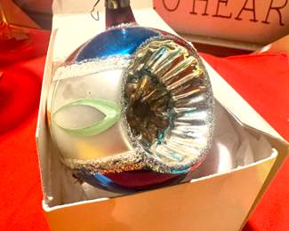 Mercury Glass Ornament with Indent Reflector Design