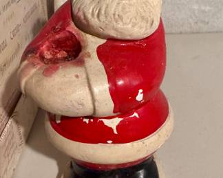 1950s Chalkware Santa Candle Holder