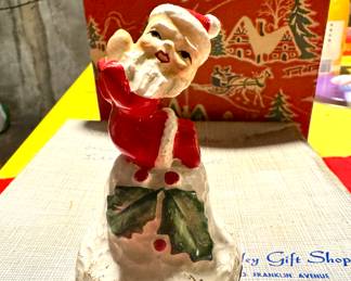 1950's Porcelain Santa Bell