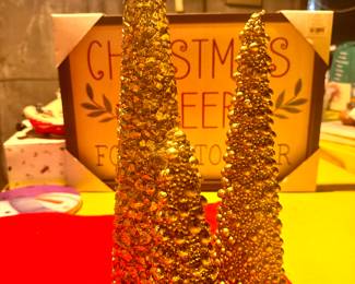 Gold Christmas Tree Candles