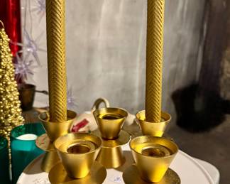 Metal Gold Candle Holders