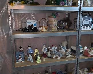 Christmas moose, snowmen, squirrel and deer