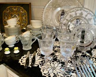 Crystal, Serving platters ,Stemware 