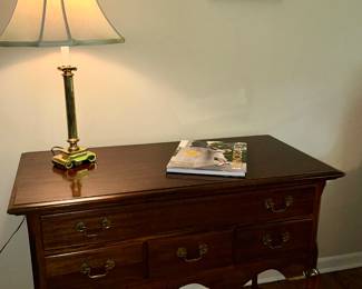 Side Board, Brass lamps 