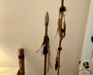 Decorative, Indian Spears, Large Rain Stick 