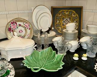China, Porcelain, glassware, serving pieces 