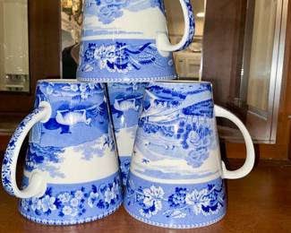 Spode, Coffee Mugs, 2 Sets of 4,  Blue Room Collections 