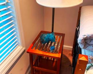 Floor lamp with table