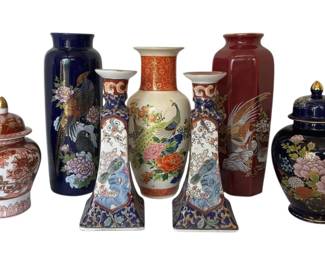 Asian Vases, Candlestick Holders, More