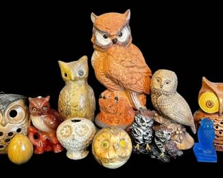 Porcelain Owl Figurines, Owl Candles, Owl Light, More