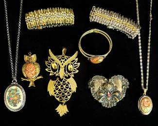 Gold And Silver Toned Costume Jewelry, Bracelets, Pendants, Necklaces, More