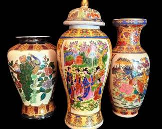 Three East Asian Porcelain Vases
