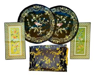 Chinese Embroidered Pillowcases, Decor, Fabric