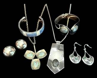 Jorgan Jenson Pewter Pendent And More Silver Toned Jewelry 