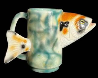 Vintage Ceramic Fish Coffee Mug