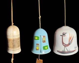 Three Decorative Clay Bells