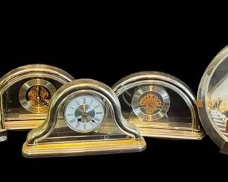 Vintage Gold Toned Clocks 