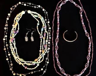 Purple Beaded Necklaces