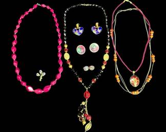 Red And Gold Toned Costume Jewelry
