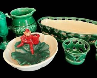 Vintage Pixie Elf Ceramic Christmas Dishes