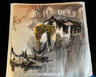 Chinese Original Watercolor Painting 21 x 20 
