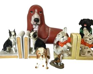 Dog Bookends Figurines
