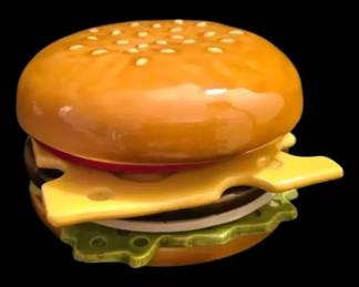 JoAnne Marquardt Hamburger Ceramic Coaster Set
