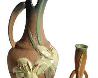 Roseville Pottery Zephyr Lily Ewer Vase Bud Vase