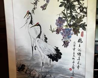 Chinese Ink Painting on Hanging Scroll
