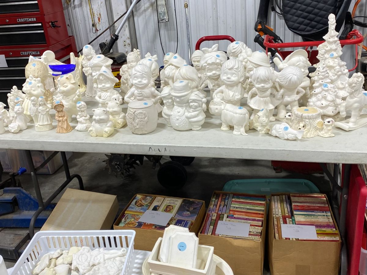 lots of unfinished ceramics