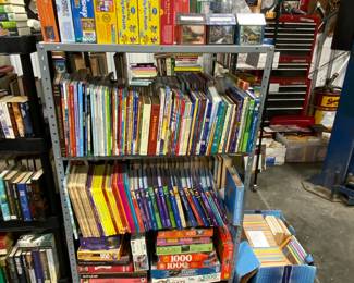 did I say books yet?  Lots of the childrens books in this picture are brand new