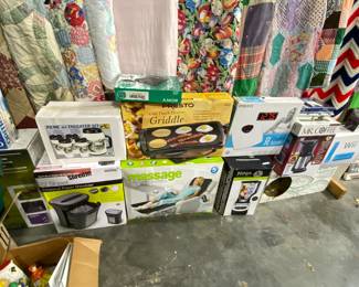 unopened merchandise and more quilts