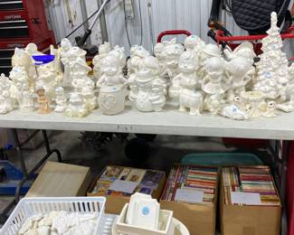 lots of unfinished ceramics