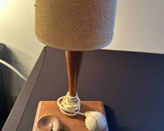 baseball-themed table lamp