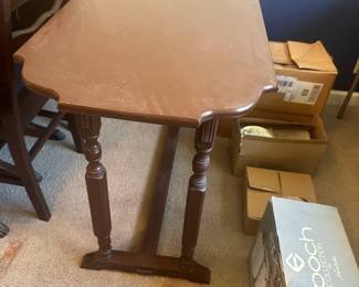 antique Victorian walnut trestle