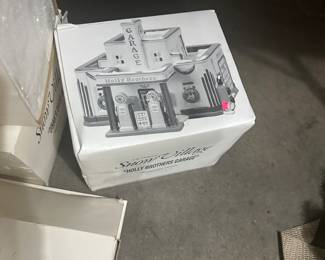 Department 56 "Holly Brothers Garage" from the "Original Snow Village" of A Christmas Village