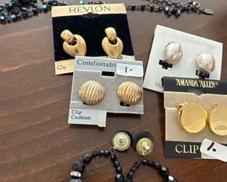 Gold clip-on earrings!