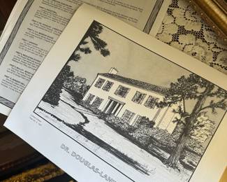 Print of the Dr. Douglas-Lanier House, which was part of a series of prints created for the Simpson County Celebration of the Kentucky Bicentennial in 1992