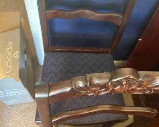 vintage rose-carved dining chair