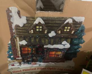 St. Nicholas Square Christmas Village Log Cabin