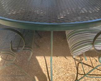 wrought iron patio dining table