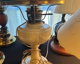 vintage electrified hurricane lamp
