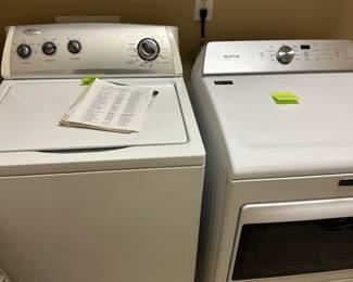 Top load washer and dryer
